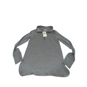 Cable &‎ Gauge Heather Grey Quarter Zip Long Sleeve Athletic Top Womens S